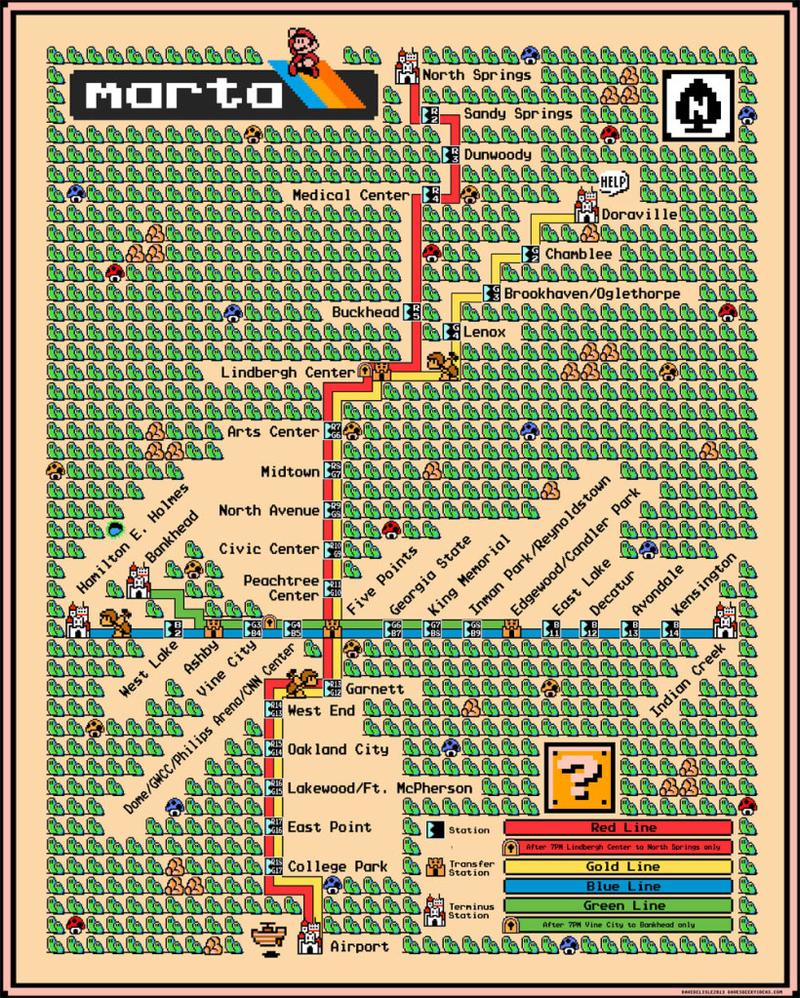Illustration for article titled Awesome Mario Subway Maps Will Make You Want to Grab a Frog Suit